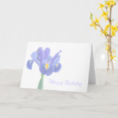ハッピーバースデーアイリスグリーティングカード カード (黄色い花)