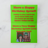 ハッピーバースデーアイリッシュダービーハット!!グリーティングカード カード (内部)