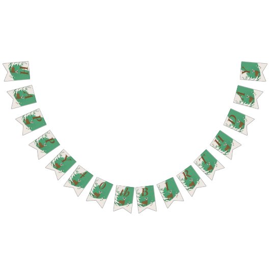 ハッピーバースデーアカシカin雪バイパインツリー バンティングフラッグ (全)