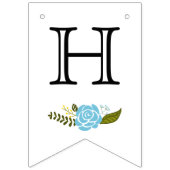 ハッピーバースデーアクア、黄色の花かわいいフローラ バンティングフラッグ (第2の旗)