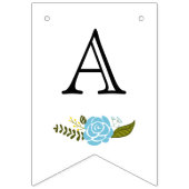 ハッピーバースデーアクア、黄色の花かわいいフローラ バンティングフラッグ (第3の旗)