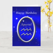 ハッピーバースデーアクエリアスグリーティングカード カード (黄色い花)