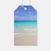 ハッピーバースデーアズールブルーカリブのトロピカルビーチ ギフトタグ (裏面)
