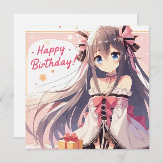 ハッピーバースデーアニメガールカード シーズンカード (正面/裏面)