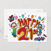 ハッピーバースデーアニメ ポストカード (正面/裏面)