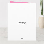 ハッピーバースデーアフリカンアメリカン・レディお誕生日ケーキ カード (裏面)