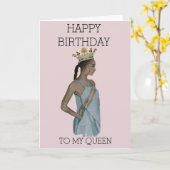 ハッピーバースデーアフリカ系アメリカ人の女性カード カード (黄色い花)