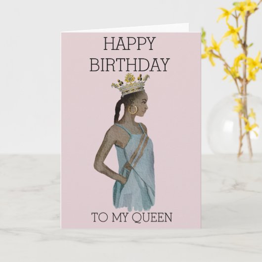 ハッピーバースデーアフリカ系アメリカ人の女性カード カード (黄色い花)