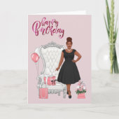 ハッピーバースデーアフリカ系アメリカ人女性 カード (正面)