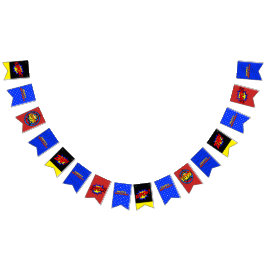 ハッピーバースデーアポップ・アートのートスーパーヒーロー誕生日バナー バンティングフラッグ