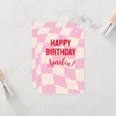 ハッピーバースデーアメリア名前をカスタムする パーソナライズされた カード (正面/裏面インサイチュ)