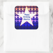 ハッピーバースデーアメリカのパーソナライズ スクエアシール (バッグ)