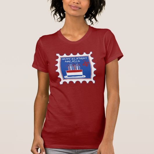 ハッピーバースデーアメリカのTシャツ Tシャツ (正面)