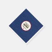 ハッピーバースデーアメリカ愛国赤白青 スタンダードカクテルナプキン (角)