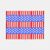 ハッピーバースデーアメリカ独立記念日 フリースブランケット (正面(横))