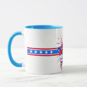 ハッピーバースデーアメリカ4th 7月インディペンデンスホワイト マグカップ (左)