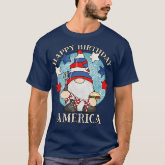 ハッピーバースデーアメリカ4th Of July おもしろい Barbeque Tシャツ