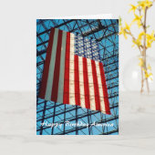 ハッピーバースデーアメリカ カード (黄色い花)