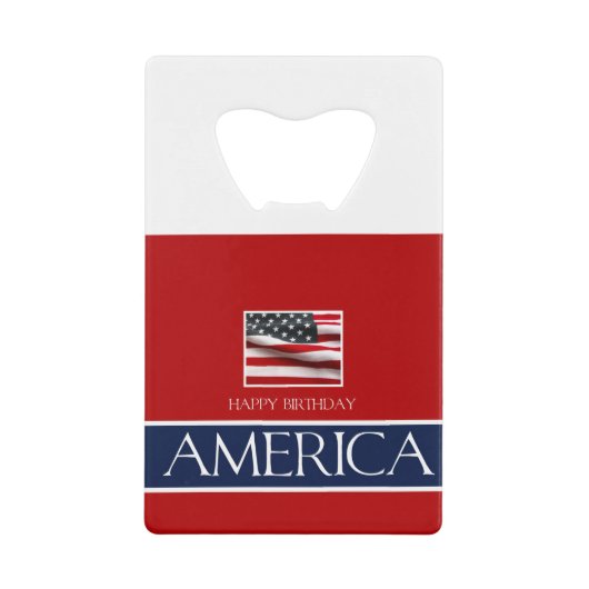 ハッピーバースデーアメリカ! クレジットカード栓抜き (正面)