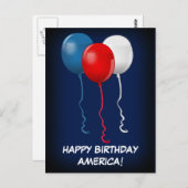 ハッピーバースデーアメリカ(バルーン) ポストカード (正面/裏面)