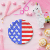 ハッピーバースデーアメリカ ペーパープレート (パーティー)