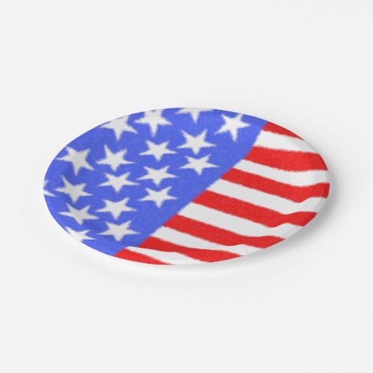 ハッピーバースデーアメリカ ペーパープレート (アングル)