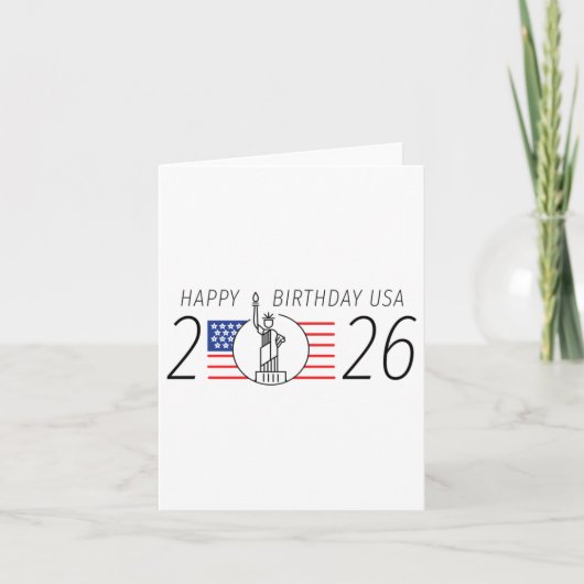ハッピーバースデーアメリカ – 2026独立記念日250A カード (正面)