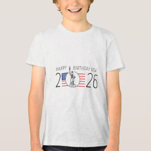 ハッピーバースデーアメリカ – 2026独立記念日250A トライブレンドTシャツ