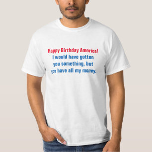 ハッピーバースデーアメリカ Tシャツ