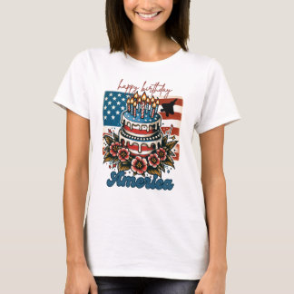 ハッピーバースデーアメリカF-22ジェット Tシャツ