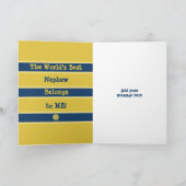 ハッピーバースデーアメージング甥の海軍と金ゴールド カード (内部)