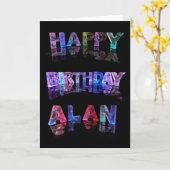 ハッピーバースデーアラン カード (黄色い花)