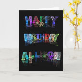 ハッピーバースデーアリソンカード カード (黄色い花)