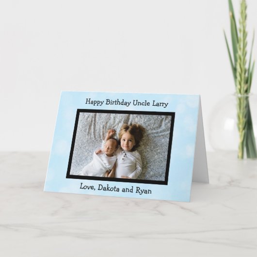ハッピーバースデーアンクルフォトカード カード (正面)
