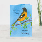 ハッピーバースデーアンクルボルティモアオリオールバード カード (正面)