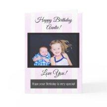 ハッピーバースデーアンティパーソナライズされたーフォトカード