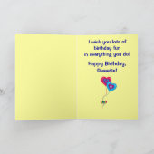 ハッピーバースデーアントツー甥 カード (内部)