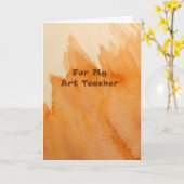 ハッピーバースデーアート先生 カード (黄色い花)