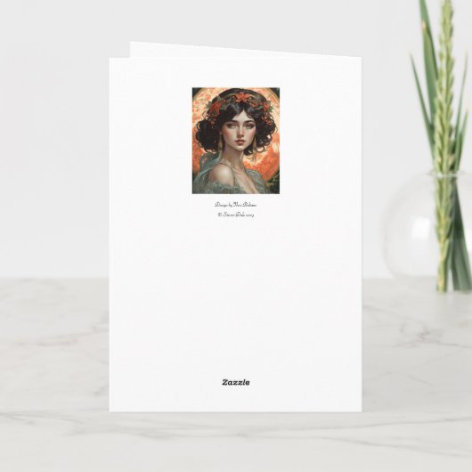 ハッピーバースデーアールヌーボー美しい1号 カード (裏面)