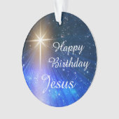 ハッピーバースデーイエスオーナメントとクリスマススター オーナメント (正面)