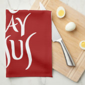 ハッピーバースデーイエスキリスト キッチンタオル (四つ折り)