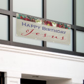 ハッピーバースデーイエスクリスチャン・クリスマス 横断幕 (ビルの外側)