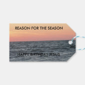 ハッピーバースデーイエスサンセリフ幾何学フォント ギフトタグ (正面(横))