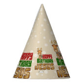 ハッピーバースデーイエス・キリスト パーティーハット (左)