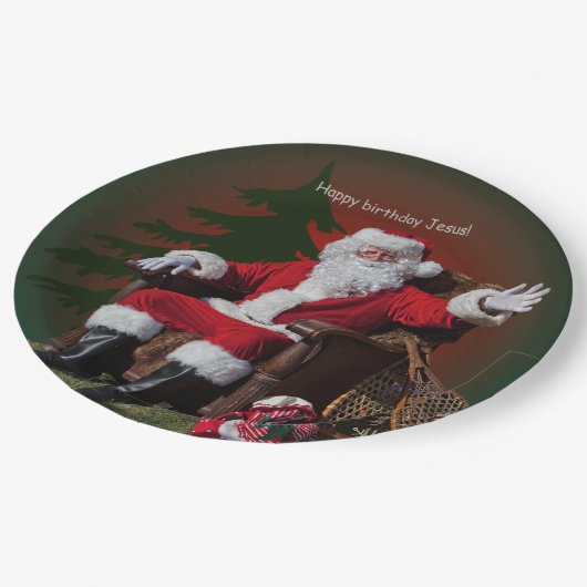 ハッピーバースデーイエス・キリスト ペーパープレート (アングル)