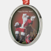 ハッピーバースデーイエス・キリスト メタルオーナメント (左)