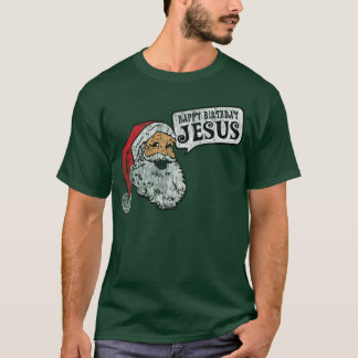 ハッピーバースデーイエス・キリスト(暗いワイシャツ) Tシャツ