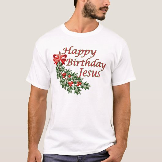 ハッピーバースデーイエス・キリスト Tシャツ (正面)