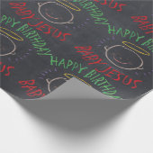 ハッピーバースデーイエス – クリスマスカラーシャルボード ラッピングペーパー (角)