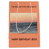 ハッピーバースデーイエス、季節の理由 ミディアムペーパーバッグ (正面)
